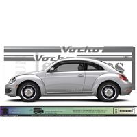 Volkswagen New Beetle coccinelle Vocho - GRIS ALU - Kit Complet - Tuning Sticker Autocollant Graphic Decals