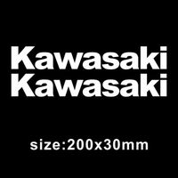 Blanc 200x30 - Autocollant Réfléchissant en Vinyle pour Moto Kawasaki, Décalcomanies de Logo, Accessoires pou