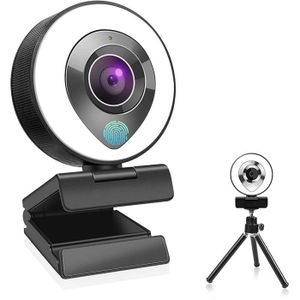 WEBCAM webcam 1080p full hd avec lumière et microphone, w