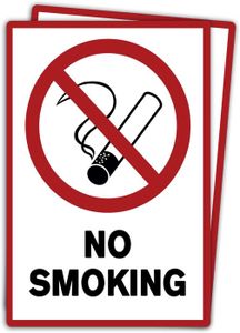 CLÔTURE - GRILLAGE Lot De 2 Panneaux « No Smoking/Fumer » - 20 X 30 Cm Panneau De Mousse Rigide En Pvc Solide De 3 Mm Avec Protection Uv[u1927]