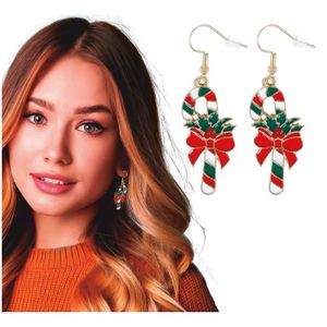 Boucles D'oreilles Noël En Forme De Goutte - Perles En Résine Rouge Brillant Sur Acier Doré