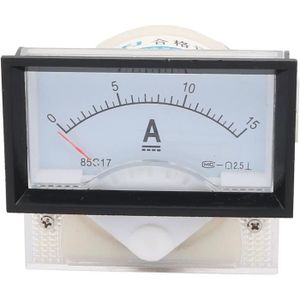 ACCESSOIRE MAQUETTE Ampèremètre analogique 0-15A - Sourcing Map - 85C17-15A - Blanc