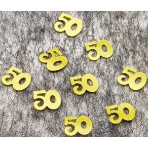 CONFETTIS Confettis de table dorés chiffre 50