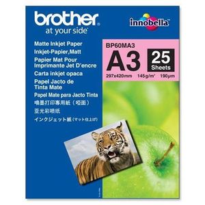 PAPIER IMPRIMANTE Brother - BP60MA3 - Papier mat - A3 297x420 mm …
