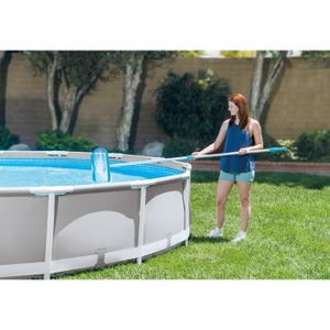Épuisette avec manche télescopique 1,35 m Set zusammensetzen Blutex Filet piscine de bassin 