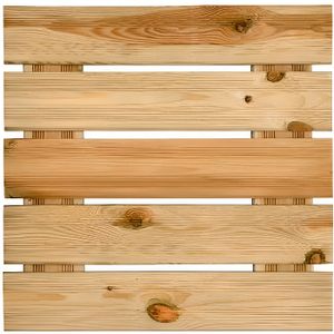 DALLAGE Dalle pour terrasse en bois rainurée  motif droit 3,8x50x50