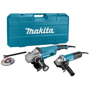 Pack 2 meuleuses MAKITA ø125mm 840W + ø230mm 2200W DK0053G