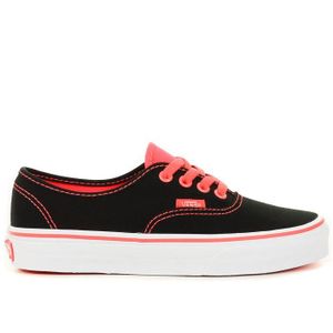 vans noir et rose fluo femme