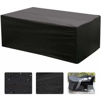 Housse Protection Meuble Jardin Rectangulaire Oxford 210D Imperméable Anti-UV – Taille M