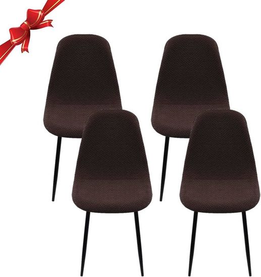 Jaotto Housse de Chaise Salle à Manger Extensible 4 Pièces, Universelle Jaotto Housse de Chaise Salle à Manger Extensible 4 Pièces, Universelle