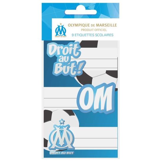 Cartable Polyester 41cm Cartable Scolaire Olympique De Marseille - Collection Officielle - 2 Compartiments - 41x34x16 Cm Cartable Om Collection Officielle
