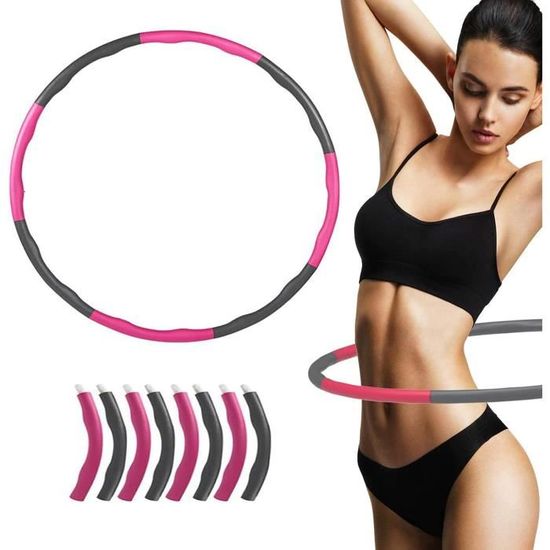 Cerceau Fitness PVC Portable - Hula Hoop Avec Ressort Lesté, Poids 1-1,6 Kg, Périmètre 160 Cm - Pour Adultes Et Enfants