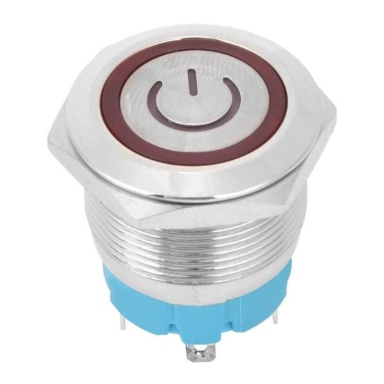 BoutonsPoussoirs Et Voyants Lumineux Interrupteurs BoutonPoussoir Aucun Acier Inoxydable Rouge