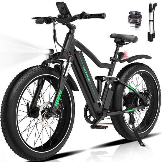 Vélo électrique Adulte Mukkpet – Batterie 48V 15Ah (105 Km), Pneus 26" X 4.0, Couple 80 Nm, 7 Vitesses, écran LCD Couleur
