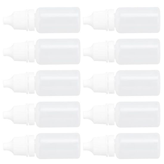 Lot De 50 Flacons Compte-gouttes En Plastique Résistant 10 ML - Idéal Pour Huiles, Parfums, Soins