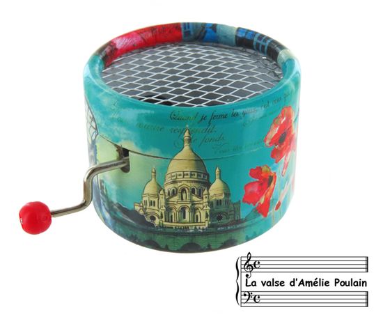 Lutèce Créations Boîte à Musique Manivelle Paris - La Valse D'Amélie Poulain (Yann Tiersen) | Mécanisme 18 Notes