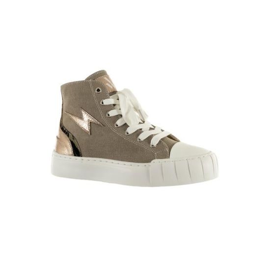 Baskets mode Vanessa Wu Laure kaki Homme Textile Lacets