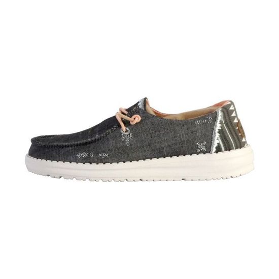 Sneakers Plates En Toile Pour Femme - Légeres, Confortables, Respirantes - Avec Lacets - Idéales Printemps/été, Ville, Randonnée Légère