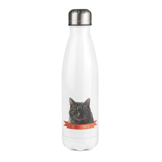 Gourde isotherme Tootoons 350 ml, modèle Chat malade, texte