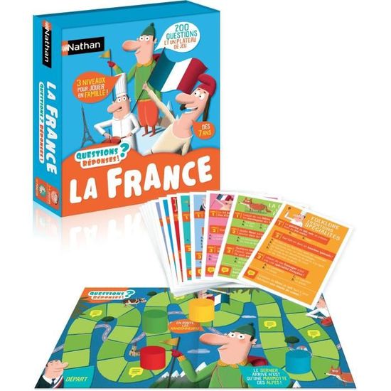 Jeu de questions-réponses La France - Nathan - 200 questions - 2 joueurs ou plus - 10 min