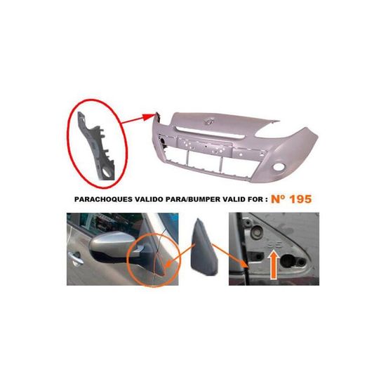 Rajout, lame Pare Choc avant Clio 3 RS Phase 2. Kits carrosserie