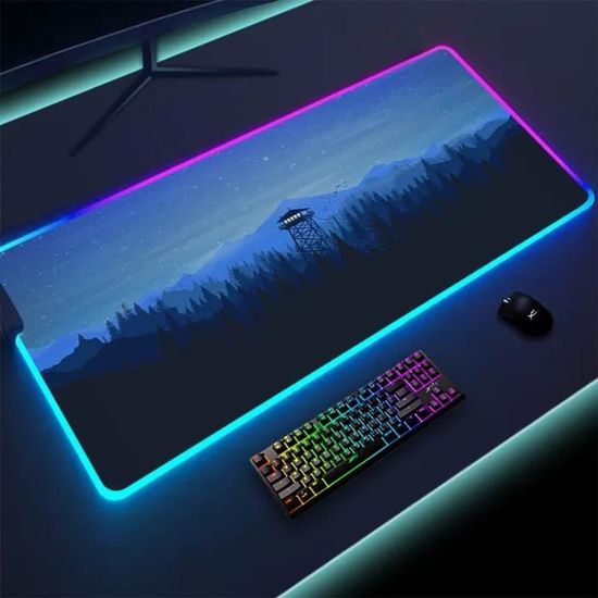 Tapis de Souris Gamer Lumineux Carte Monde LED RVB USB 7 couleurs Gaming