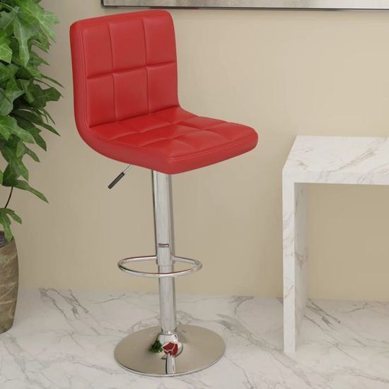 2 Tabourets De Bar Rouge Bordeaux - Similicuir - VidaXL - Neufs Sous Emballage