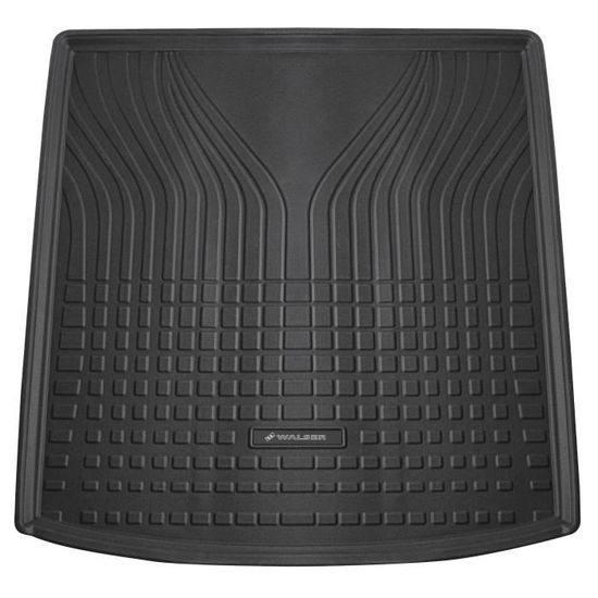 WALSER Bac De Coffre Sur-mesure Seat Alhambra (06/2010-2022) – Tapis TPE Antidérapant – Hauts Rebords – Fabrication UE