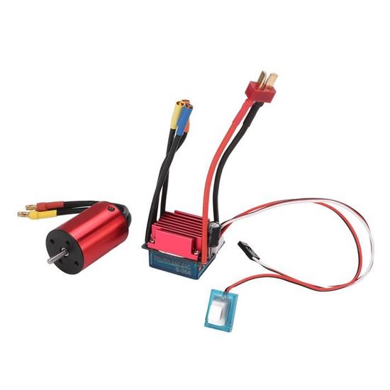 Combo Moteur Brushless 25A ESC 3500KV Pour Voiture RC 1/24 – Protection Basse Tension, Contrôle Doux à Basse Vitesse – Performance Élevée
