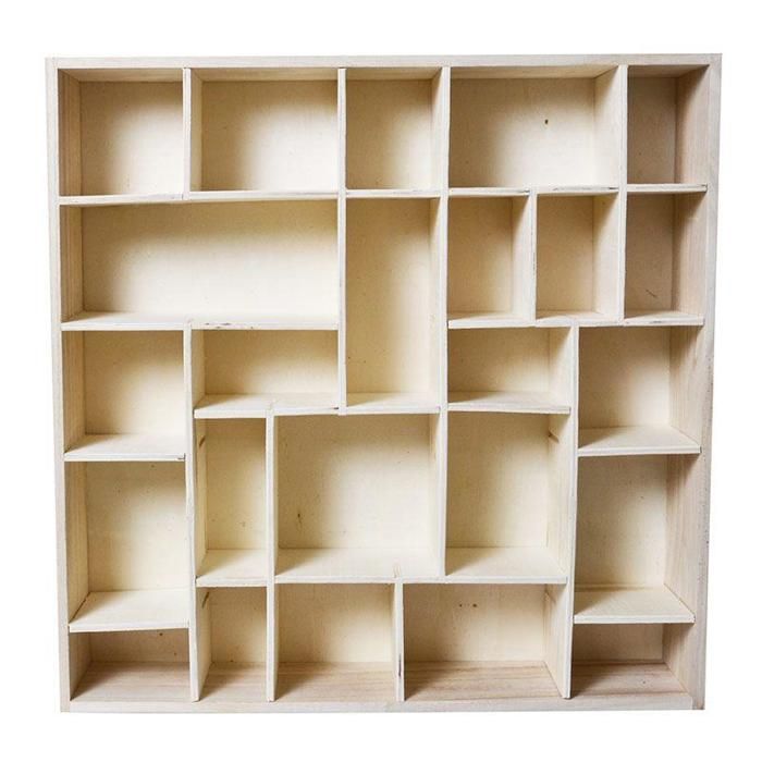 Etagère bois 24 cases 45 x 45 cm