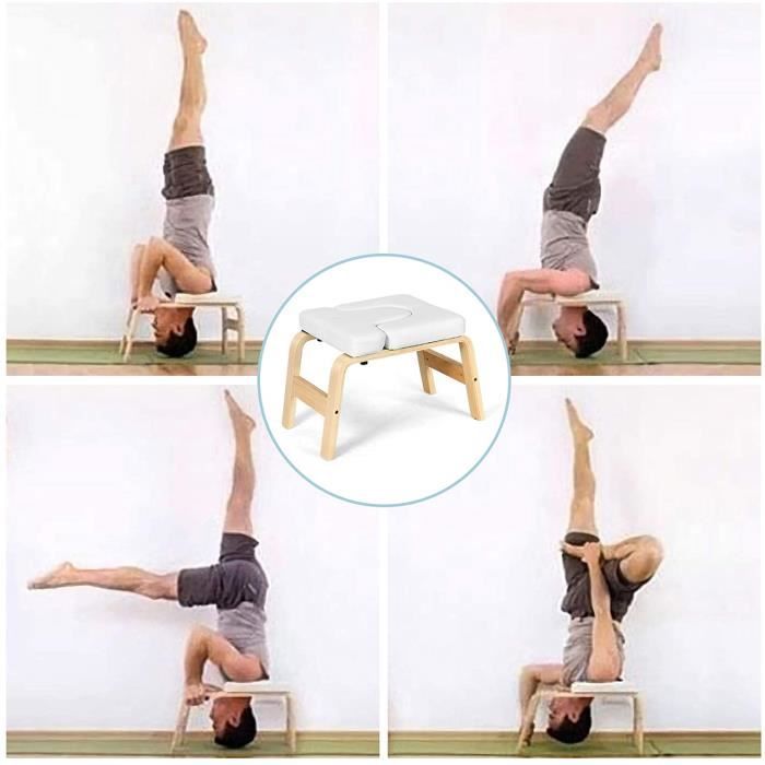 GOPLUS Banc de Yoga Inversé Headstand Bench pour Entraînement,Coussin en Cuir PVC et Eponge,Soulager la Fatigue,Renforcer le Corps
