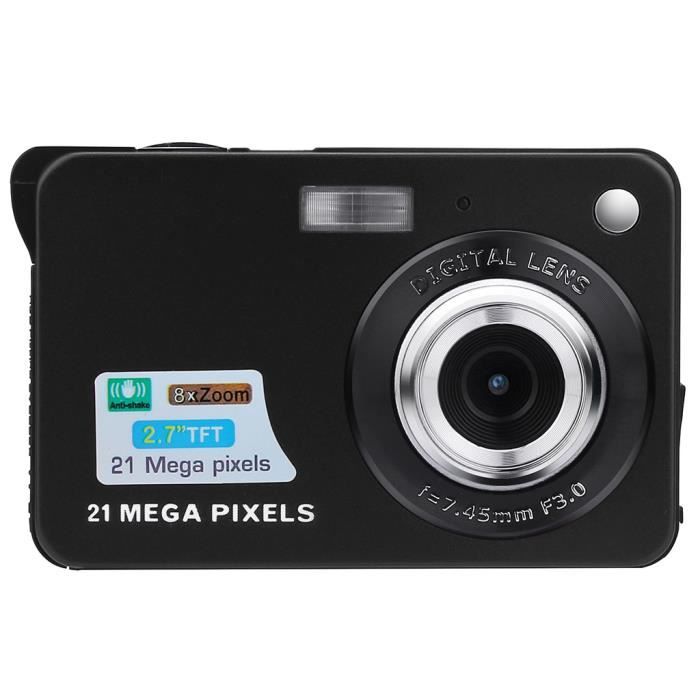 2.7HD écran Appareil photo numérique 21MP Anti-Shake détection de visage Caméscope blanc noir ZBB90327001BK_Adaniza