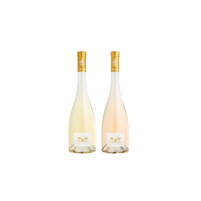Lot de 2 Bouteilles Chateau Sainte Marguerite Rosé et Blanc Côtes de Provence 2017