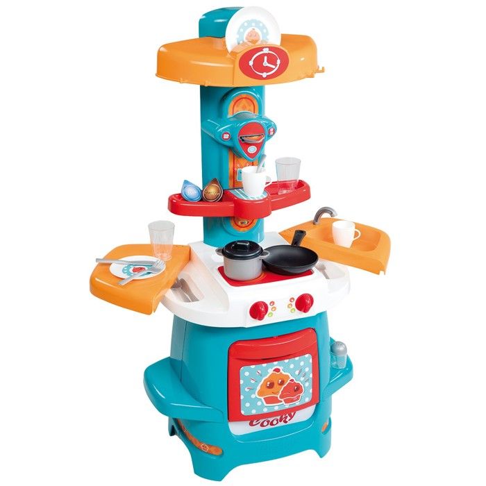 SMOBY Cuisine Enfant Cooky + 19 Accessoires