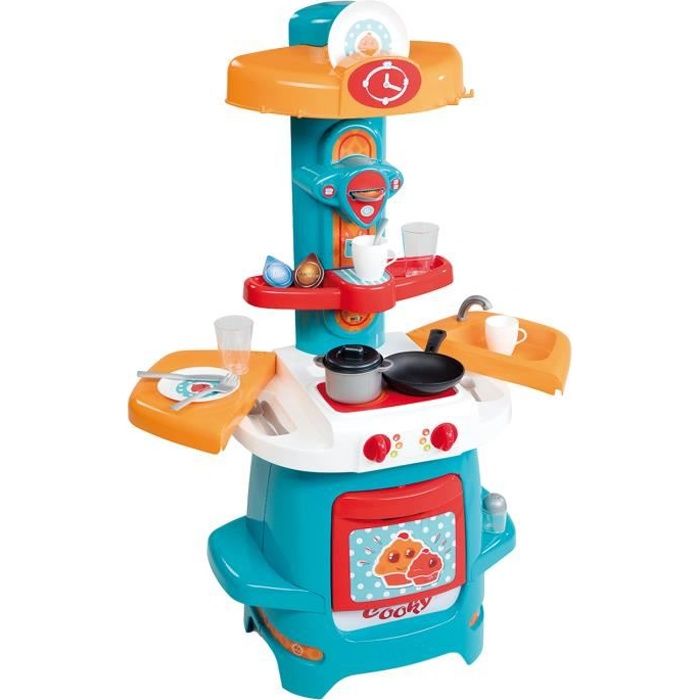 SMOBY Cuisine Enfant Cooky + 19 Accessoires