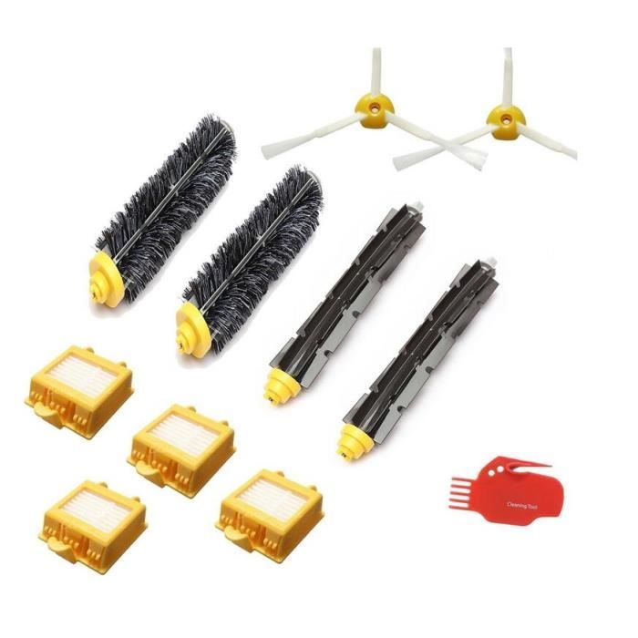 Kit d'accessoires pour Irobot Roomba 700 760 770 780 Série 790 Réparation de l'aspirateur incluant filtre 11pcs