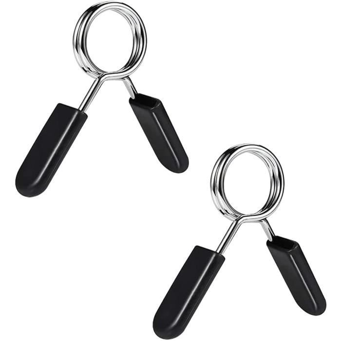 Pince Haltere, 2 Pcs Pinces À Ressorts pour Poids Haltères Stop Disque À Ressort Barre D'haltères Verrouillage 28mm et Musculation.