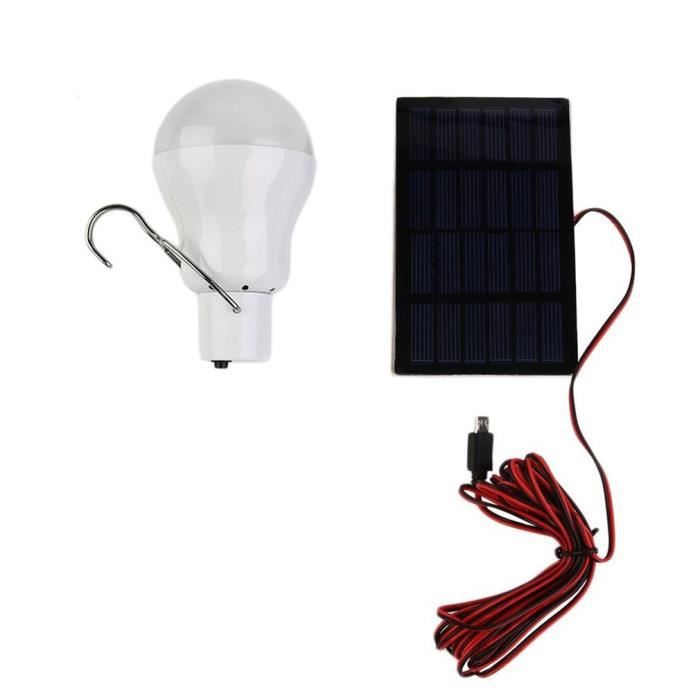 AR3440 Lampe de LED à alimentation solaire système extérieur-intérieur éclairage 1 ampoule panneau solaire faible puissance camp nu