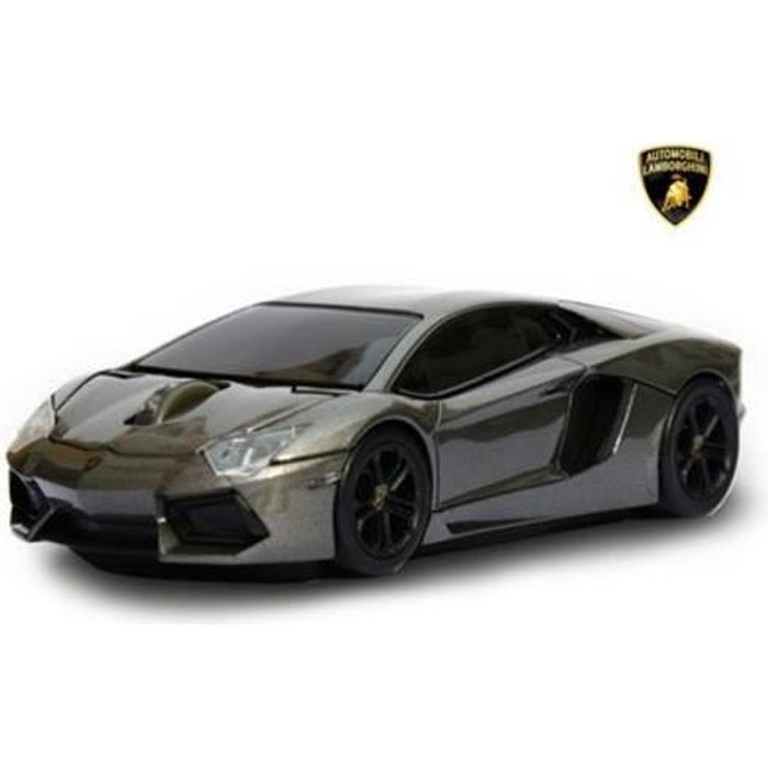 Souris sans fil voiture Lamborghini Aventador Gris