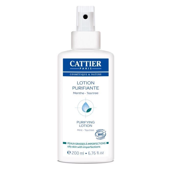 CATTIER Lotion Purifiante Bio peaux grasses à imperfections 200 ml