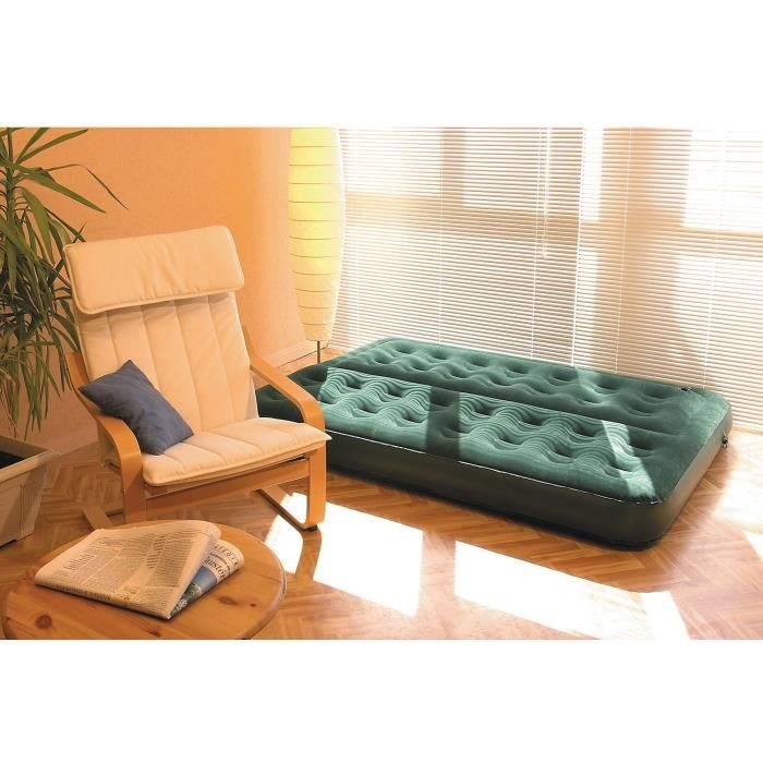 COLEMAN Matelas Gonflable Comfort Double 7NP avec Sac - 188 x 137 x 22 cm - Vert