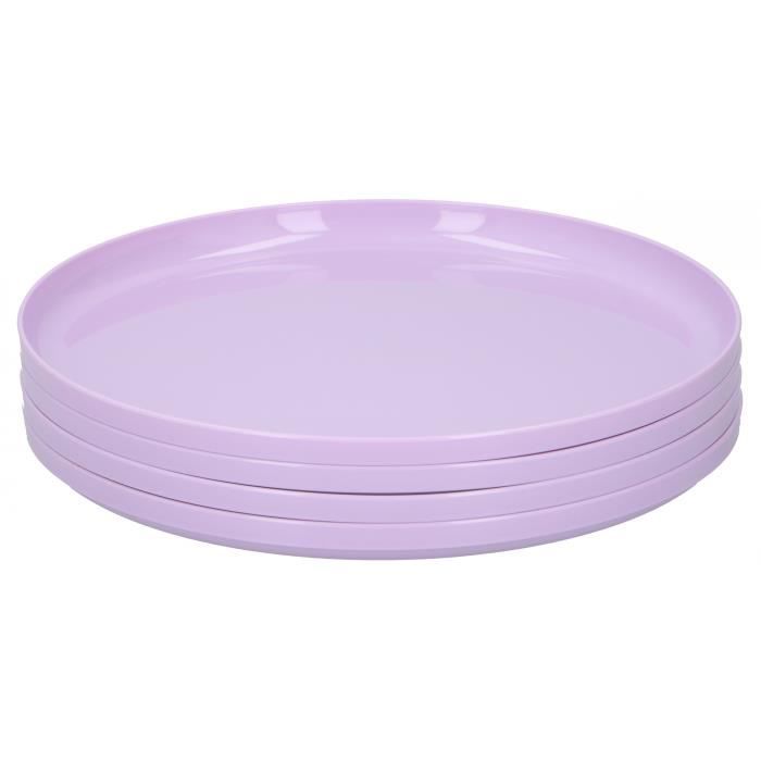Cuisine Elegance assiette 24,5 cm polypropylène violet 4 pièces