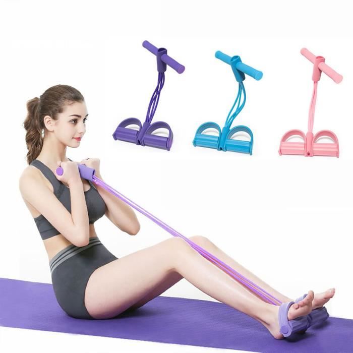 Bande Élastique de Résistance avec Repose pour Fitness, Yoga, Entrainement Crossfit, Musculation Violet