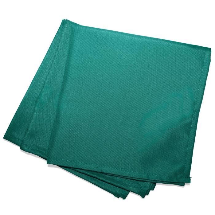 CDaffaires 3 serviettes de table 40 x 40 cm polyester uni essentiel Emeraude