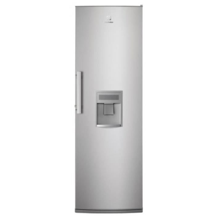 ELECTROLUX Réfrigérateur Frigo simple porte Inox 390L Air Brassé 63,5