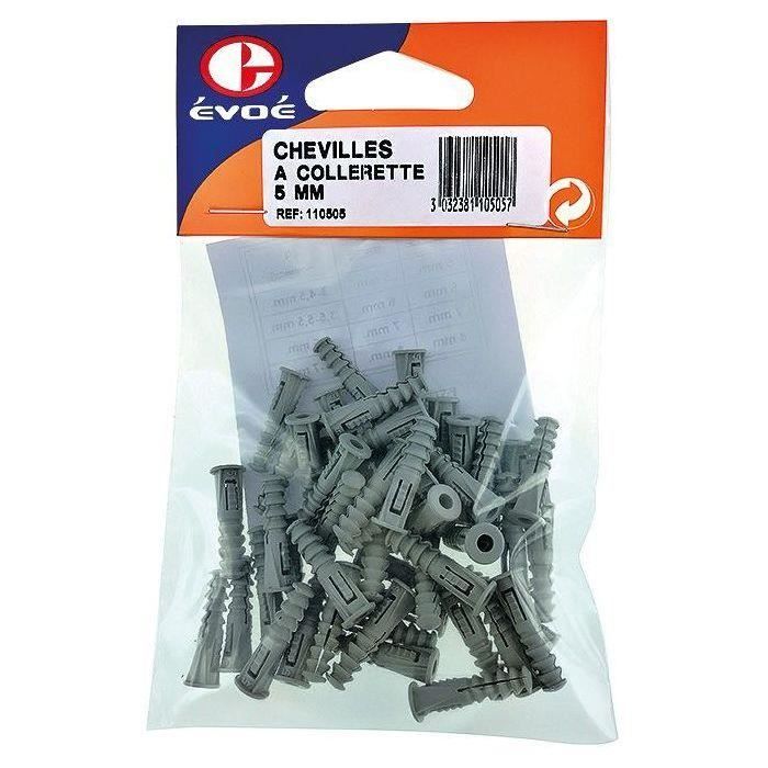 Cheville à collerette 5x22mm