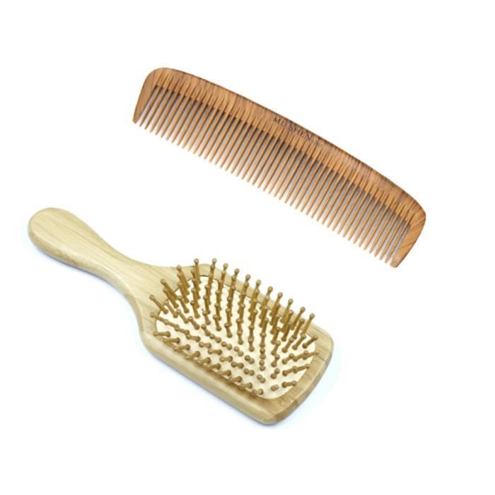 2 pièces pratique durable professionnel créatif peigne à cheveux ensemble brosse de Massage du cuir chevelu MANUAL BRUSH - COMB