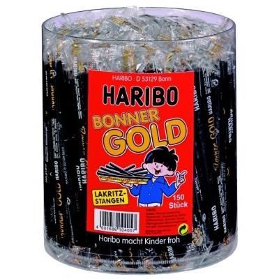 Haribo Réglisse Bonner lingots d'or, 150 pièces