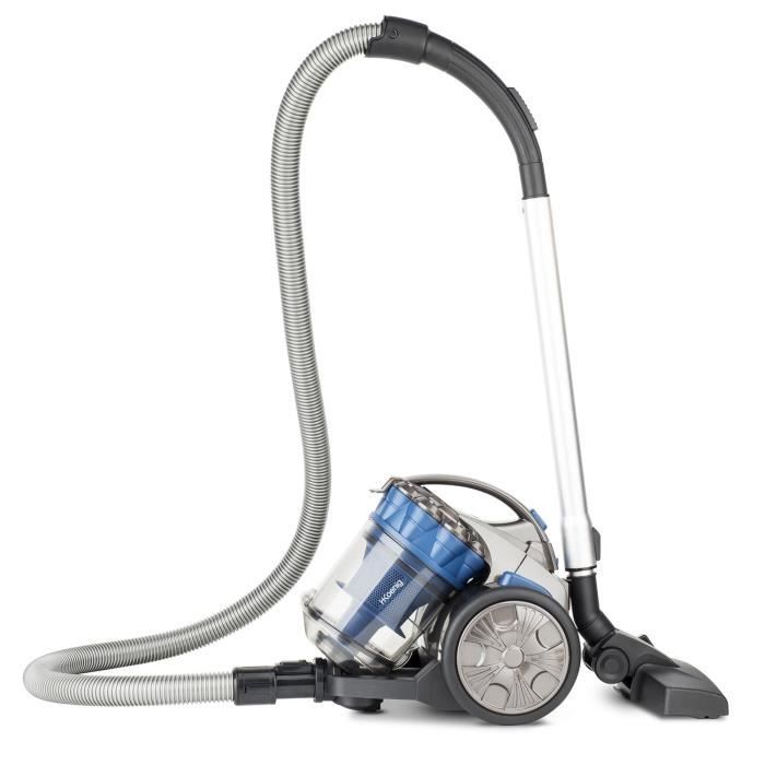 H.Koenig STC68 Aspirateur Multi Cyclonique sans Sac Compact Bleu