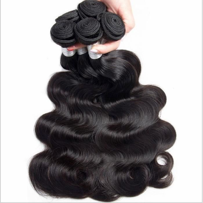 Humain Hair 360 lace frontal closures 14 pouces avec cheveux naturel 3 tissage bresilienne body wave 16”16”16”
